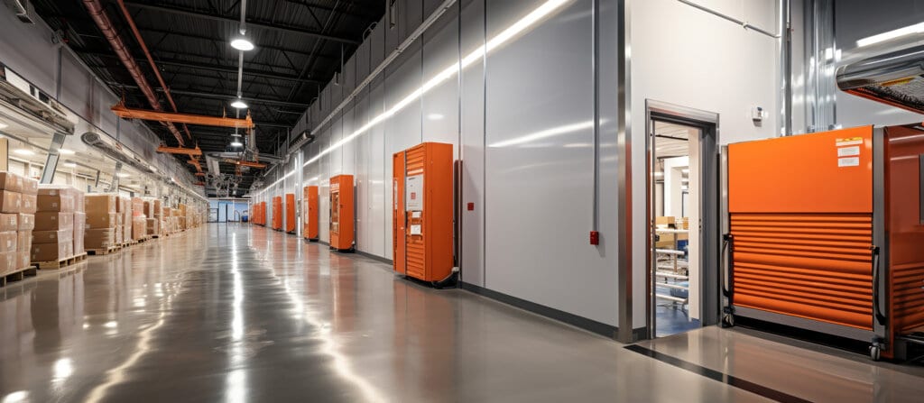 corridor inside warehouse dedicated selfstorage